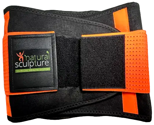 athletic waist trainer - orange - front