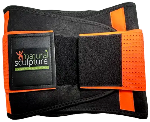 athletic waist trainer - orange - front